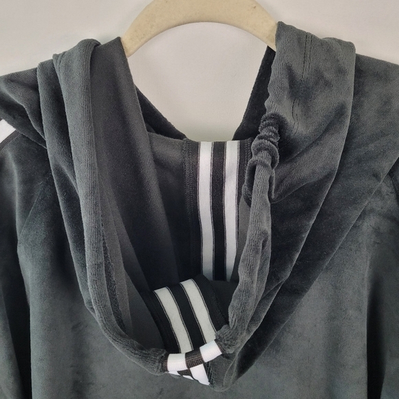 NWT Kingsize Mens Big & Tall MVP Velour Hoodie Onyx Black with White Stripes 6XL - Picture 8 of 12